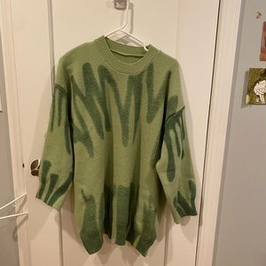Green Abstract Sweater